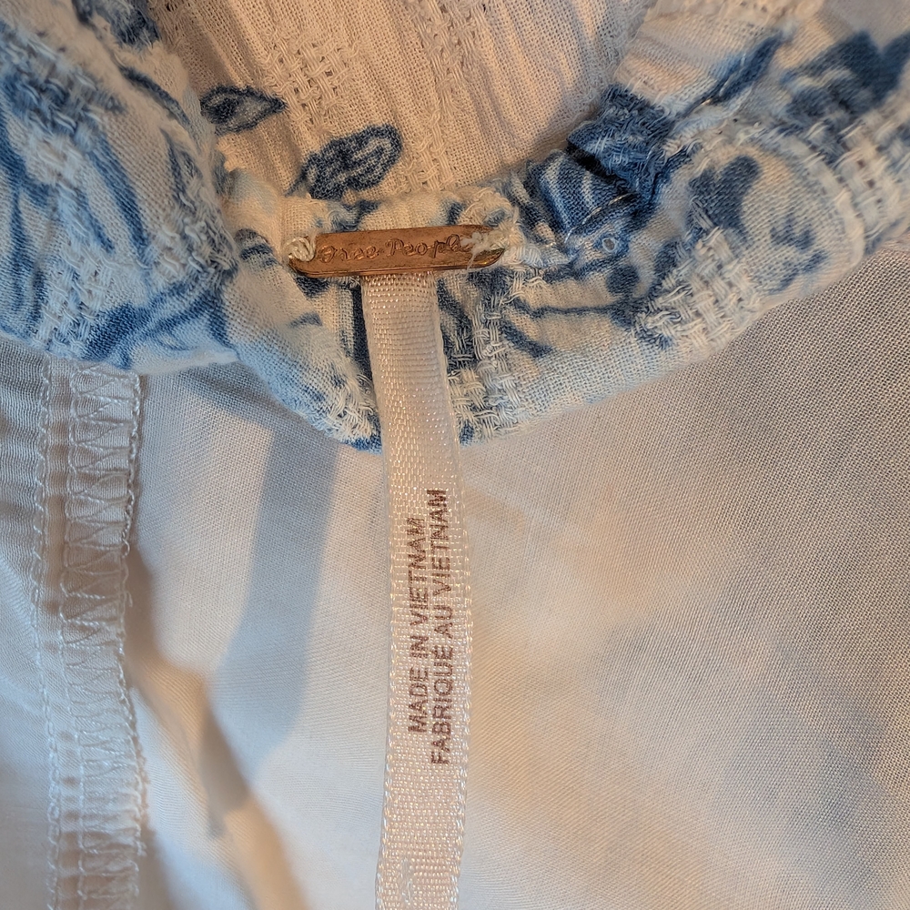 Pre-owned Free People White and Blue Dress - Picture 9 of 14